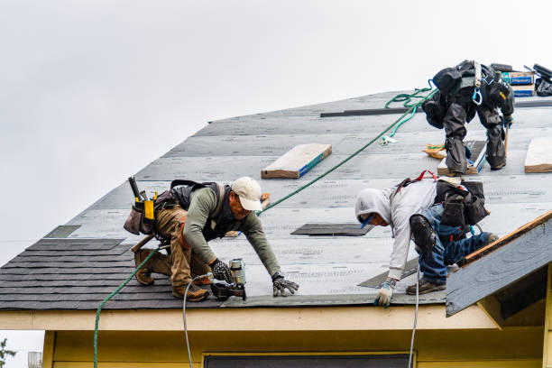 Professional Gutter Installation technician working in Kettle Falls, WA